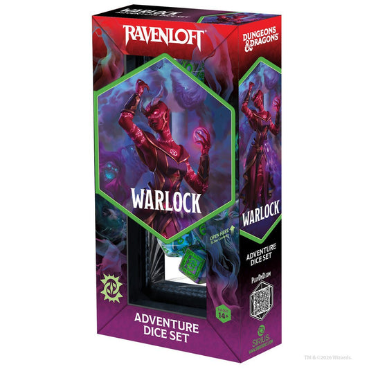 Dungeons and Dragons: Adventure Dice- Warlock (Purple/Green) - Gootzy Gaming