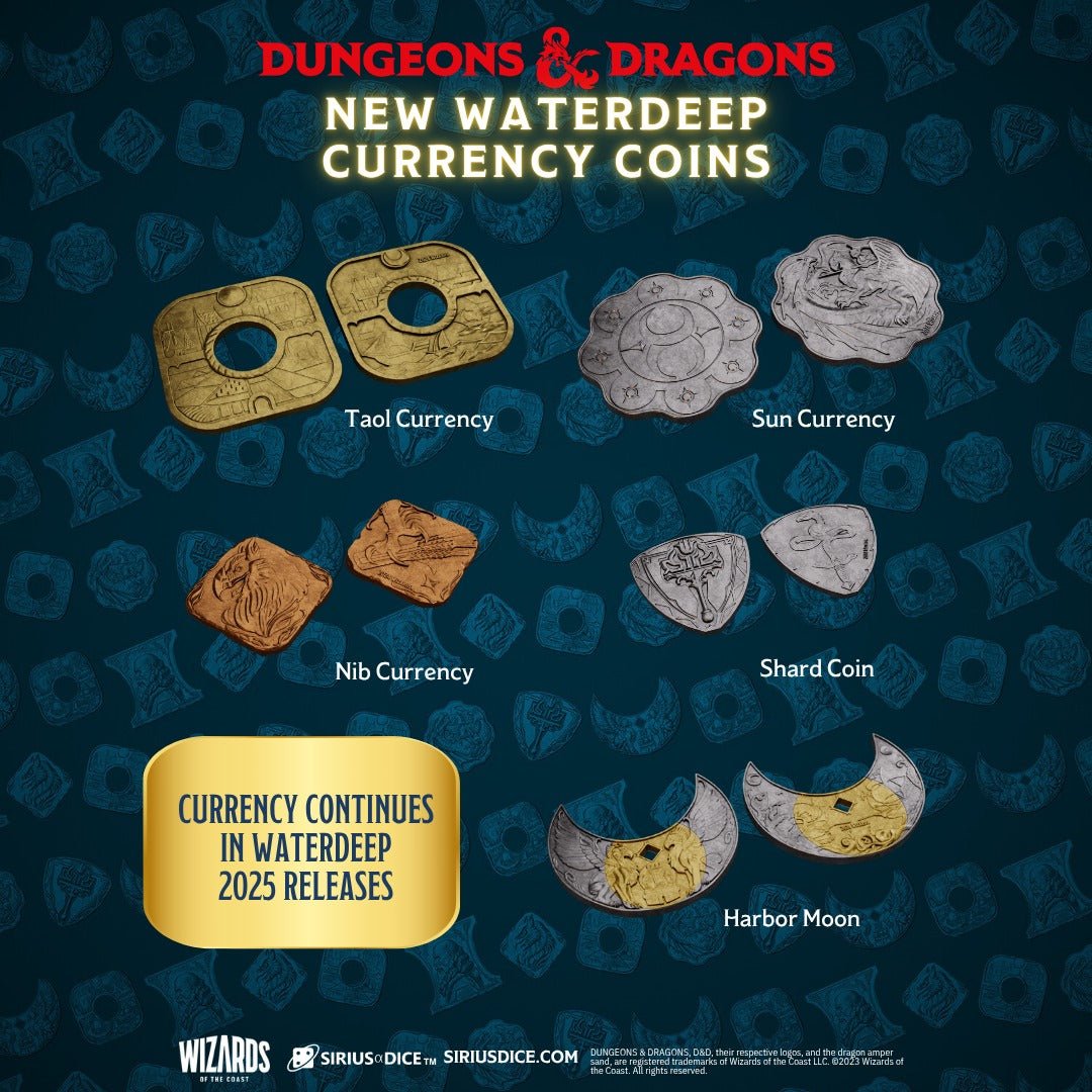 Dungeons and Dragons: The Yawning Portal Treasure Pack Dice Set - Waterdeep Collection - Gootzy Gaming