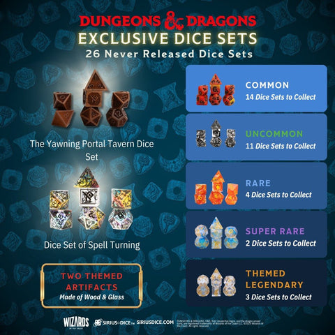 Dungeons and Dragons: The Yawning Portal Treasure Pack Dice Set - Waterdeep Collection - Gootzy Gaming