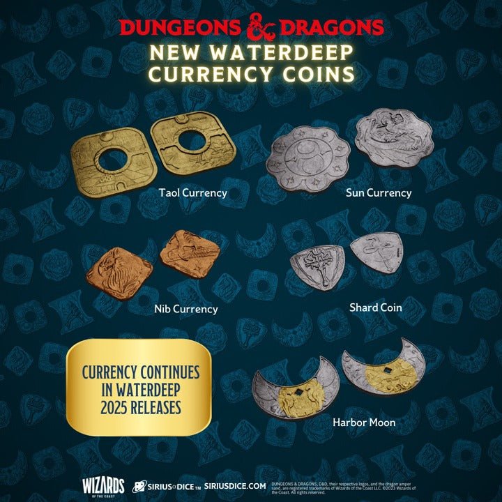Dungeons and Dragons: Xanathar's Treasure Pack Dice Set - Waterdeep Collection - Gootzy Gaming