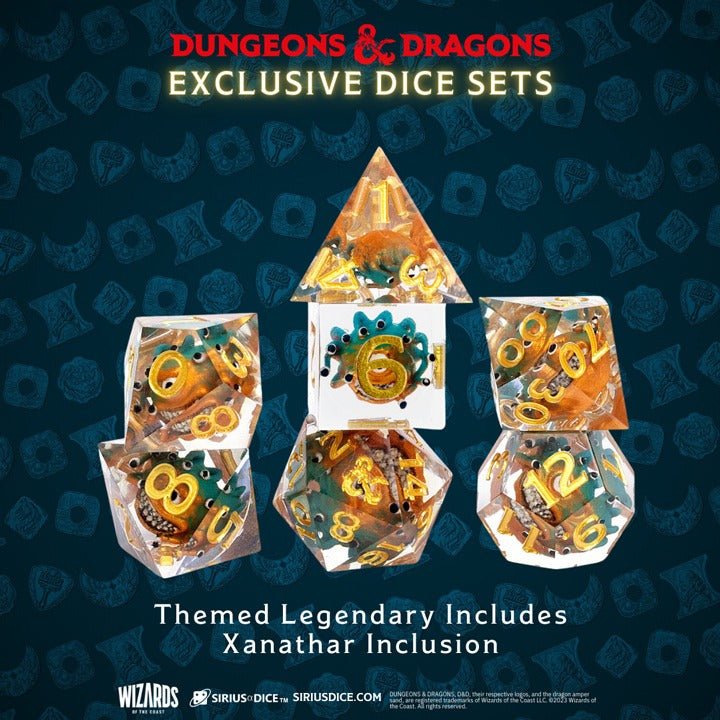 Dungeons and Dragons: Xanathar's Treasure Pack Dice Set - Waterdeep Collection - Gootzy Gaming