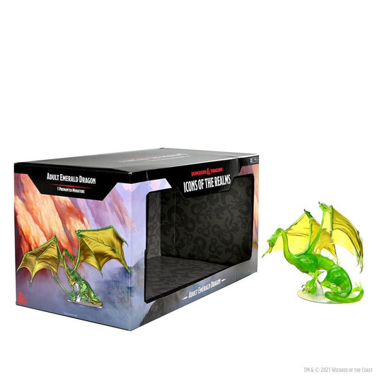 Dungeons & Dragons Icons of the Realm: Adult Emerald Dragon Premium Figure - Gootzy Gaming