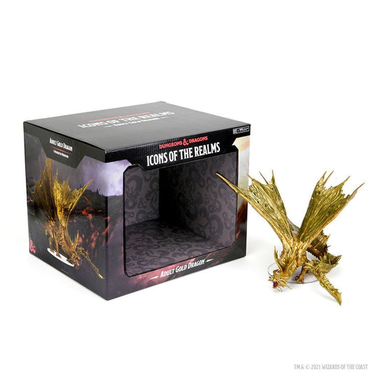 Dungeons & Dragons Icons of the Realm: Adult Gold Dragon Premium Figure - Gootzy Gaming