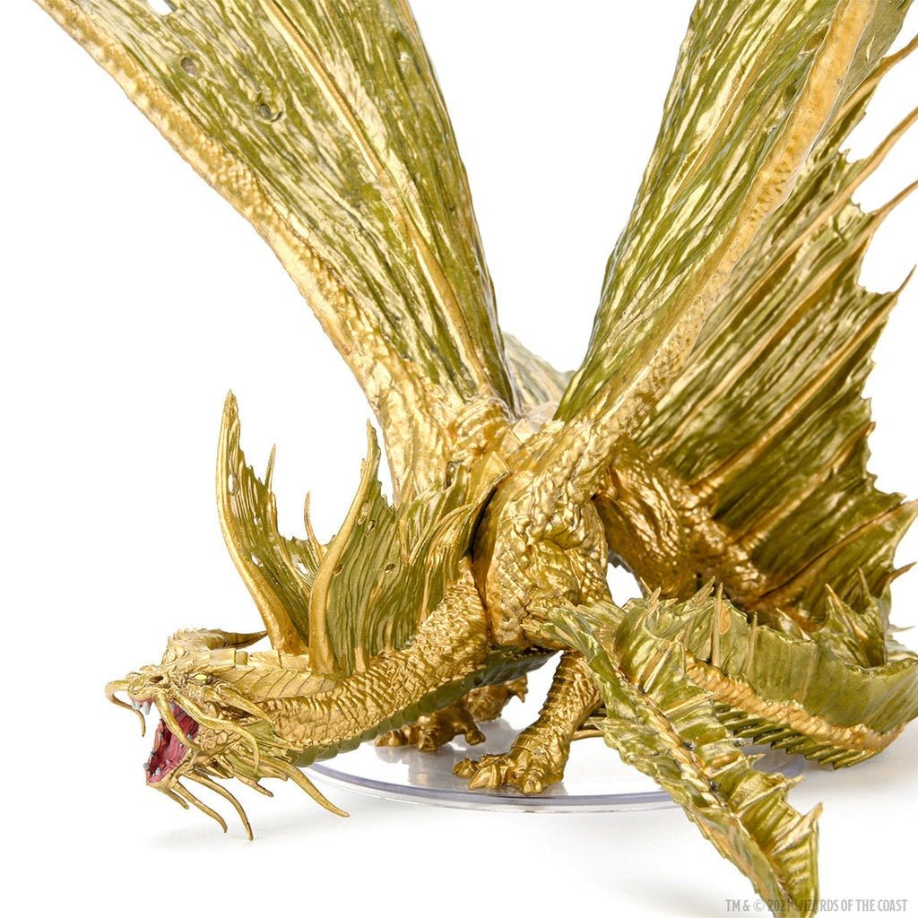 Dungeons & Dragons Icons of the Realm: Adult Gold Dragon Premium Figure - Gootzy Gaming