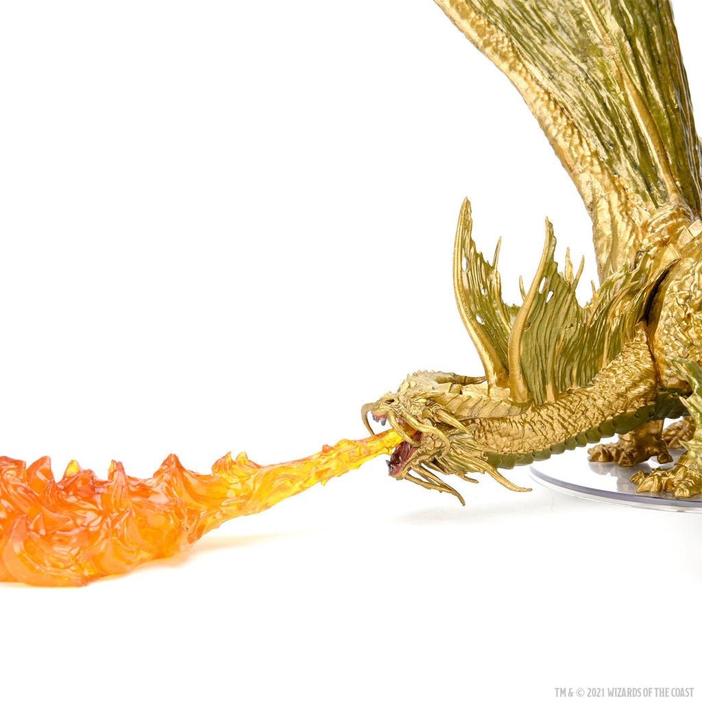 Dungeons & Dragons Icons of the Realm: Adult Gold Dragon Premium Figure - Gootzy Gaming