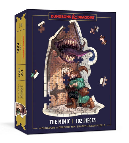 Dungeons & Dragons Mini Shaped Jigsaw Puzzle: The Mimic 102 Piece Puzzle - Gootzy Gaming