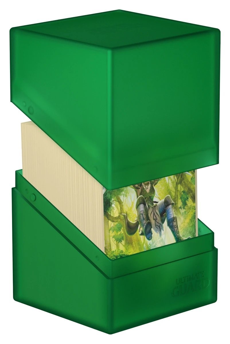 Emerald - Boulder 100+ Clear Deck Box - Gootzy Gaming