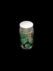 Emerald Swirl - Plastic Standard 7 Dice Set - D&D Dice - Gootzy Gaming
