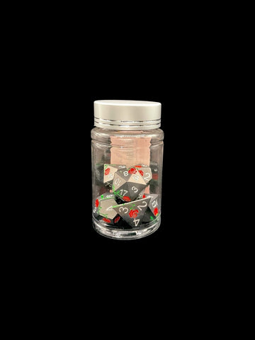 Enchanted Rose - Metal 7 Dice Set - D&D Dice - Gootzy Gaming