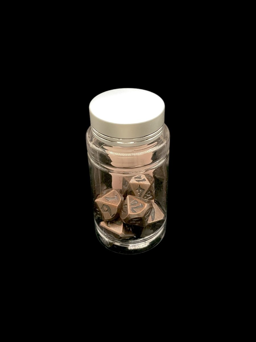 Etched Rust - Metal 7 Dice Set - D&D Dice - Gootzy Gaming