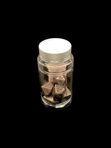 Etched Rust - Metal 7 Dice Set - D&D Dice - Gootzy Gaming