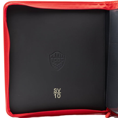 FCBC Armor Limited Edition Destined Rivals 12 Pocket TCG Card Zip Binder - Black/Red - Gootzy Gaming