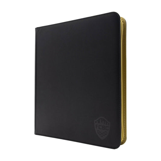 FCBC Armor Limited Edition Mega 12 Pocket TCG Card Zip Binder - Black/Gold - Gootzy Gaming