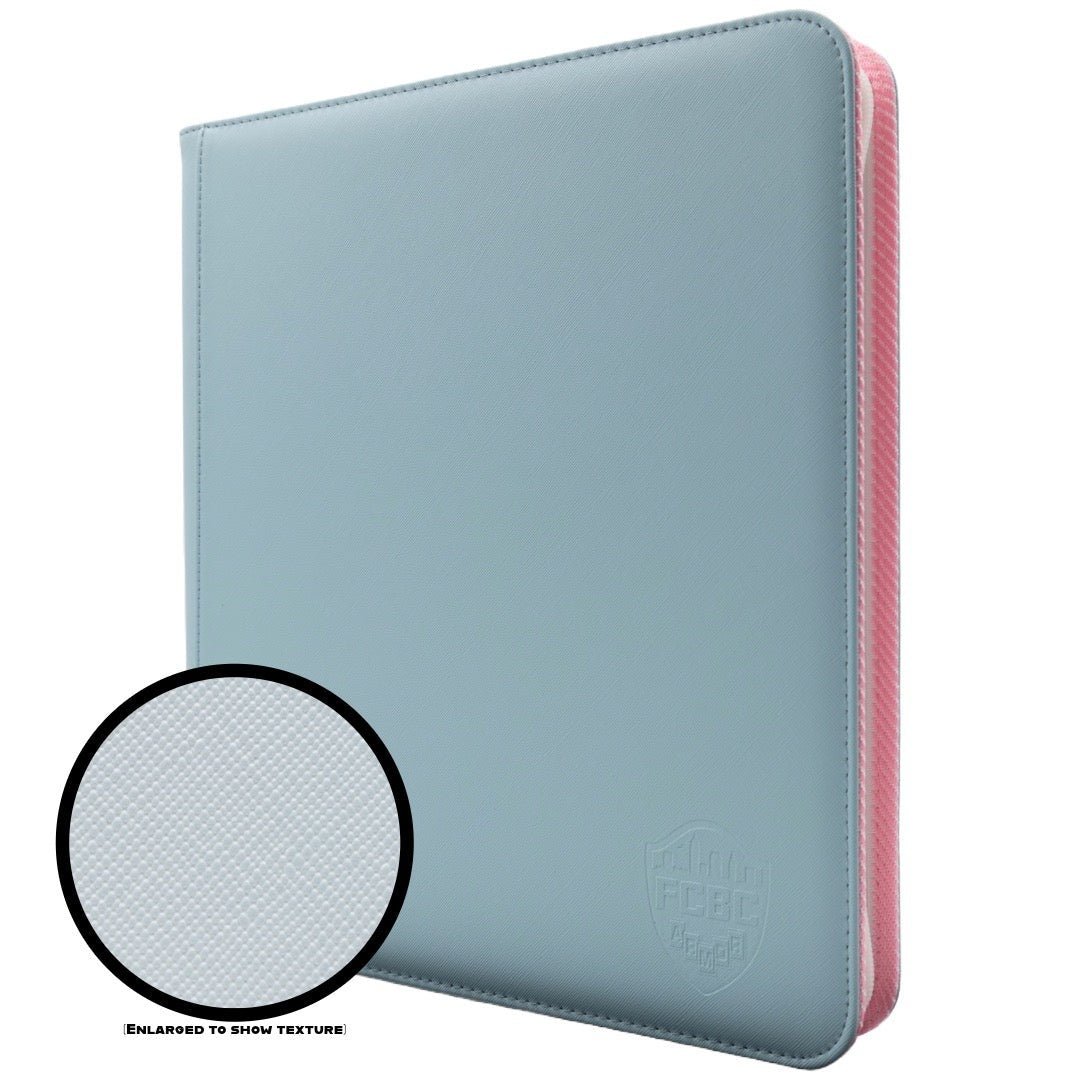 FCBC Armor Premium 12 Pocket TCG Card Zip Binder - Pastel Blue - Gootzy Gaming