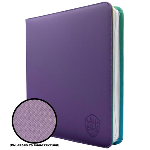 FCBC Armor Premium 12 Pocket TCG Card Zip Binder - Purple - Gootzy Gaming