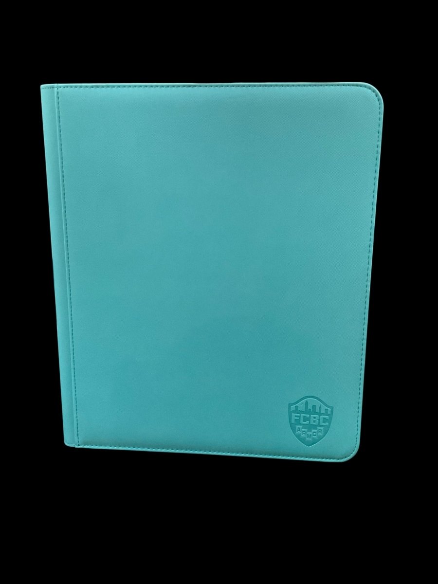 FCBC Armor Premium 9 Pocket TOPLOADER TCG Card Zip Binder - Teal Blue - Gootzy Gaming