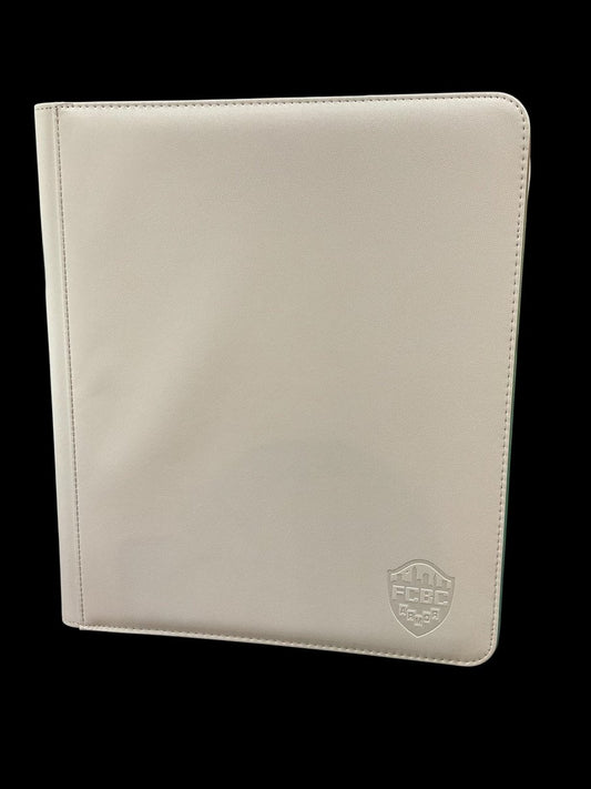 FCBC Armor Premium 9 Pocket TOPLOADER TCG Card Zip Binder - White - Gootzy Gaming