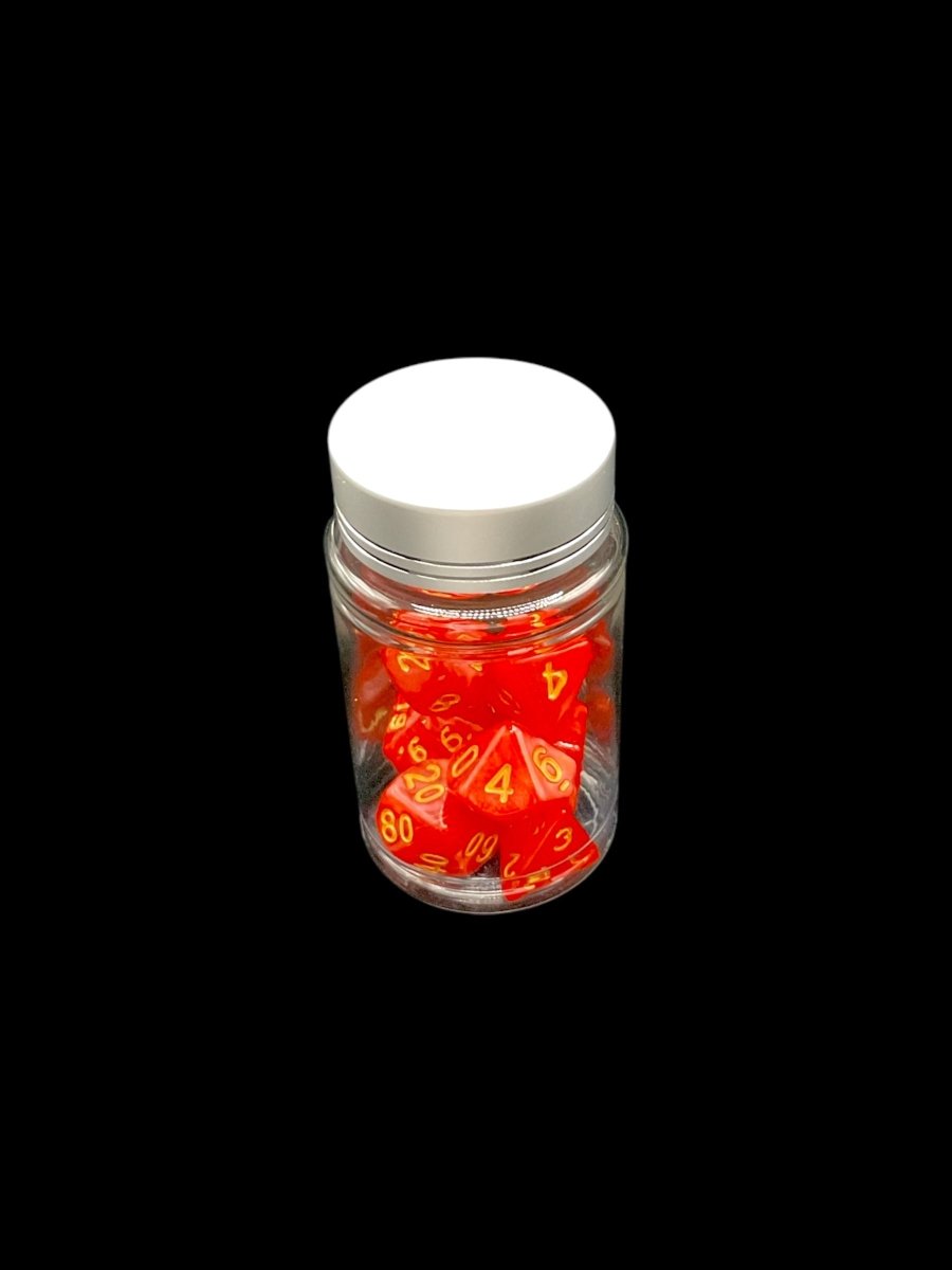 Flame Swirl - Plastic Standard 7 Dice Set - D&D Dice - Gootzy Gaming