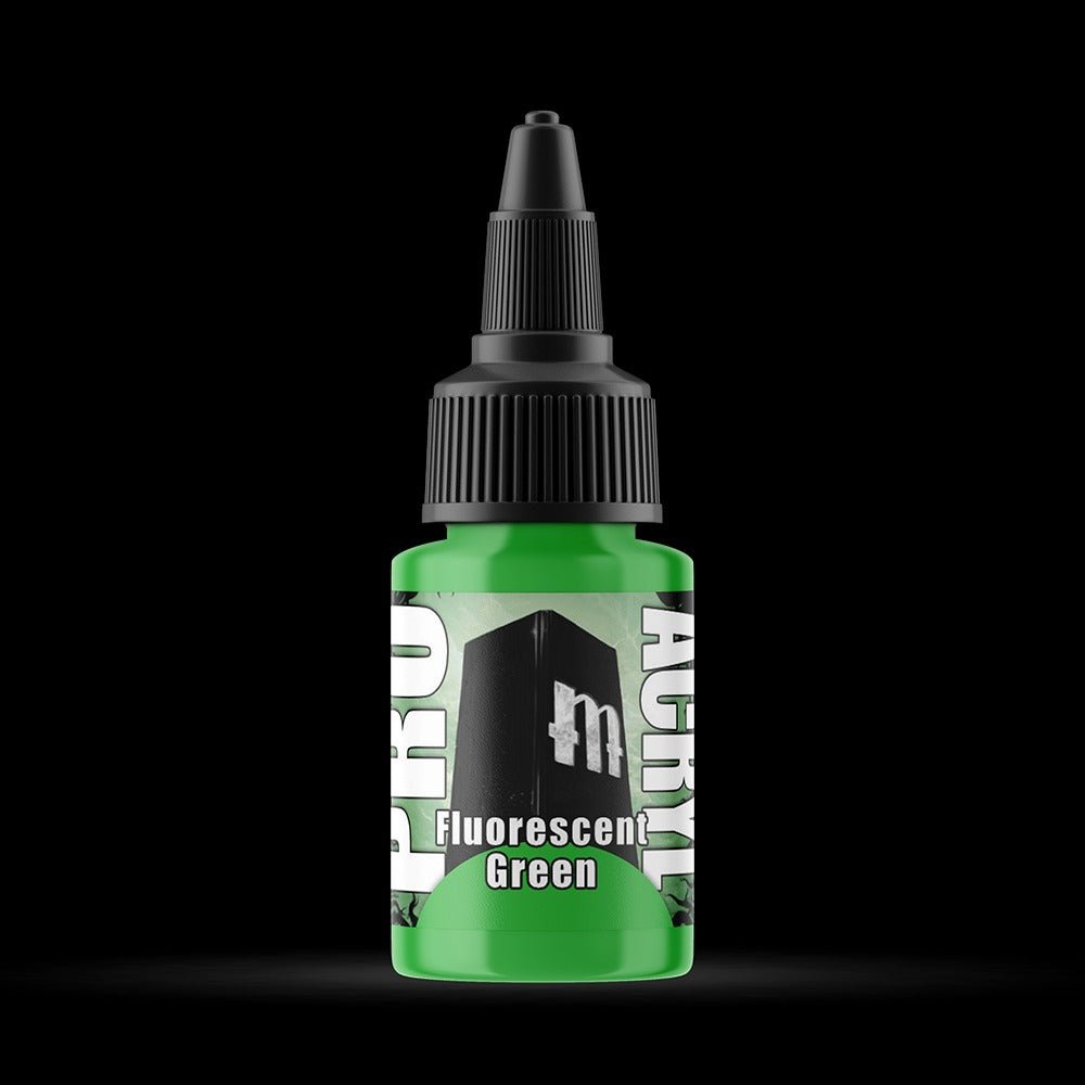 Fluorescent Green - Premium Matte Acrylic Miniatures Paint - Monument Hobbies - 22 mL Dropper Bottle - Gootzy Gaming