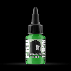 Fluorescent Green - Premium Matte Acrylic Miniatures Paint - Monument Hobbies - 22 mL Dropper Bottle - Gootzy Gaming