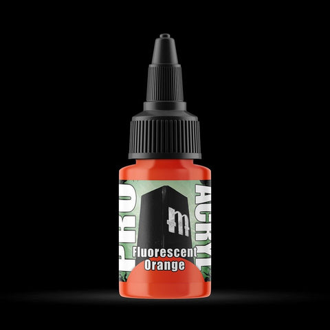 Fluorescent Orange - Premium Matte Acrylic Miniatures Paint - Monument Hobbies - 22 mL Dropper Bottle - Gootzy Gaming