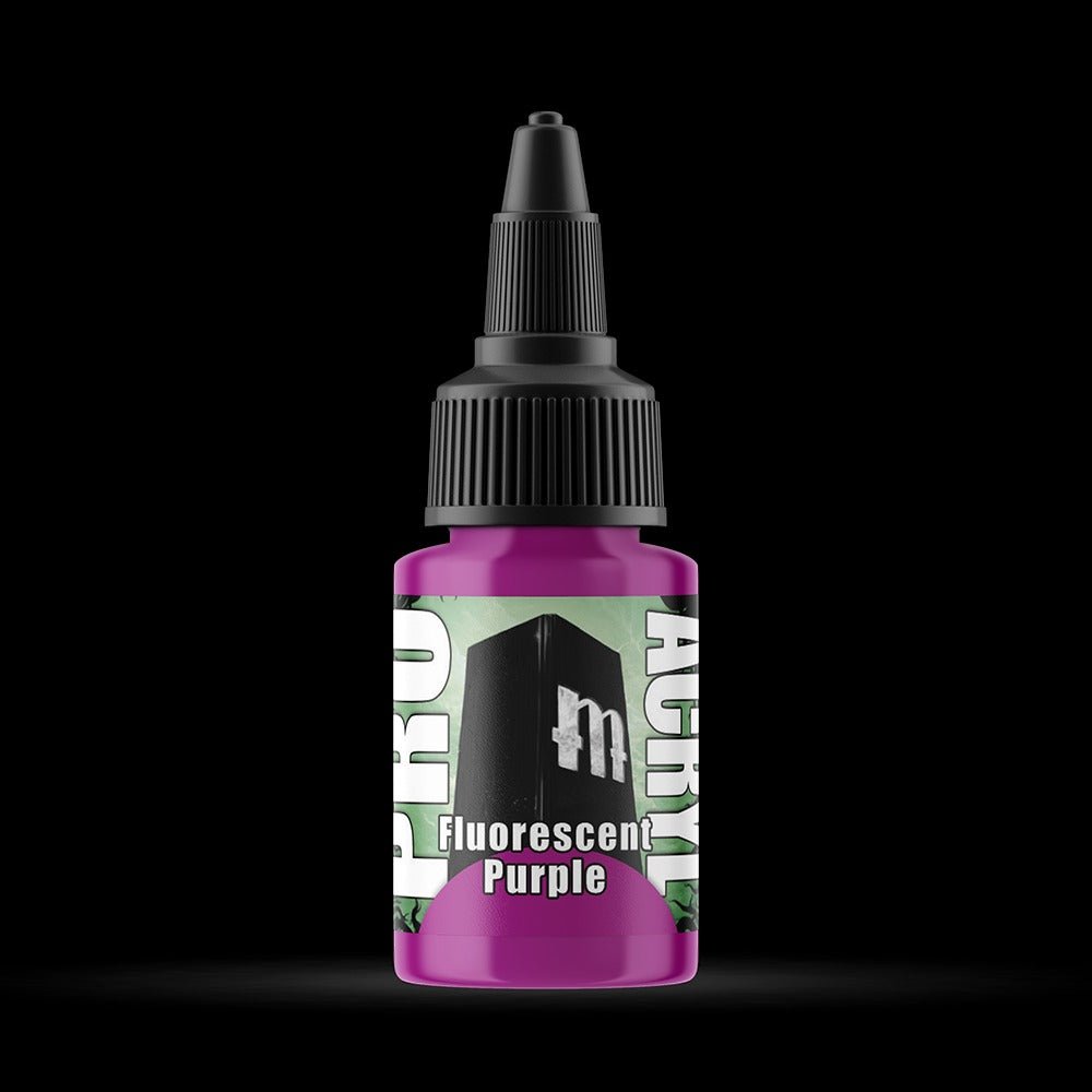 Fluorescent Purple - Premium Matte Acrylic Miniatures Paint - Monument Hobbies - 22 mL Dropper Bottle - Gootzy Gaming