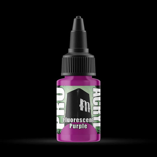 Fluorescent Purple - Premium Matte Acrylic Miniatures Paint - Monument Hobbies - 22 mL Dropper Bottle - Gootzy Gaming