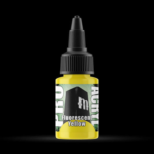 Fluorescent Yellow - Premium Matte Acrylic Miniatures Paint - Monument Hobbies - 22 mL Dropper Bottle - Gootzy Gaming