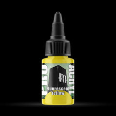 Fluorescent Yellow - Premium Matte Acrylic Miniatures Paint - Monument Hobbies - 22 mL Dropper Bottle - Gootzy Gaming