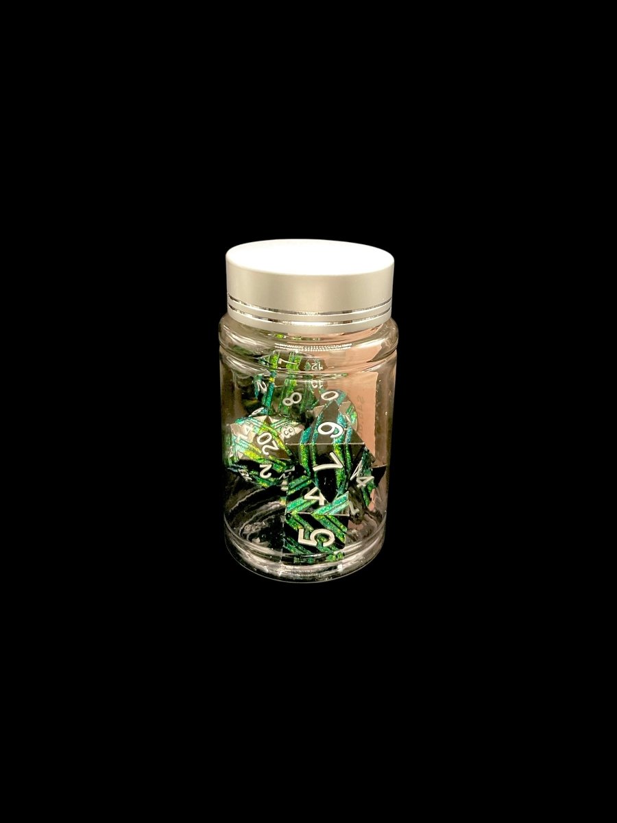 Fool's Gold - Metal 7 Dice Set - D&D Dice - Gootzy Gaming