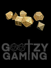 Framed Bronze - Metal 7 Dice Set - D&D Dice - Gootzy Gaming