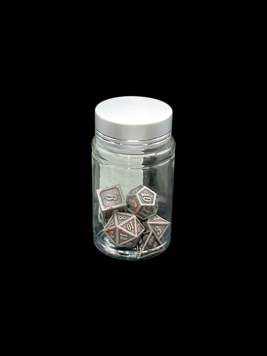 Framed Nickle - Metal 7 Dice Set - D&D Dice - Gootzy Gaming