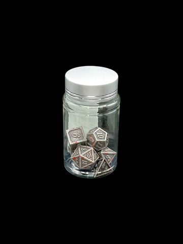 Framed Nickle - Metal 7 Dice Set - D&D Dice - Gootzy Gaming