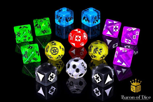 Galactic RPG - Hand Crafted Resin SW RPG 14 Dice Set - Gootzy Gaming