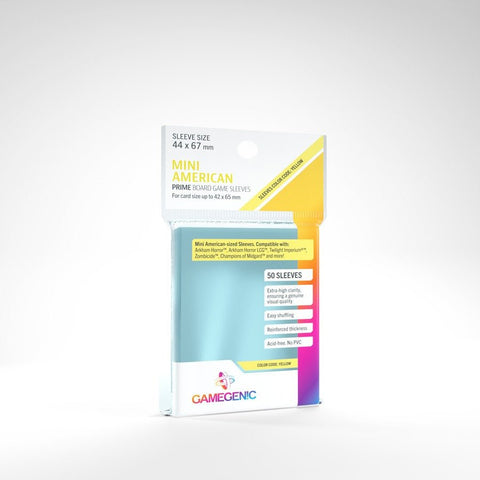 Gamegenic Mini American Sleeves - Clear (50 Sleeves) - Gootzy Gaming