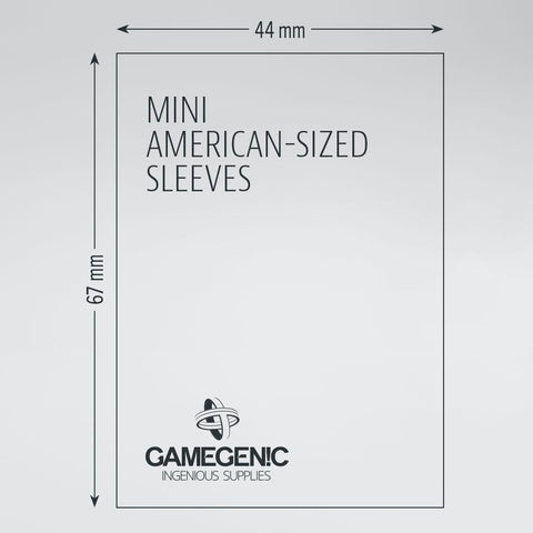 Gamegenic Mini American Sleeves - Clear (50 Sleeves) - Gootzy Gaming
