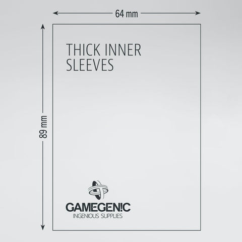 Gamegenic Thick Inner Sleeves - Clear (50 Sleeves) - Gootzy Gaming