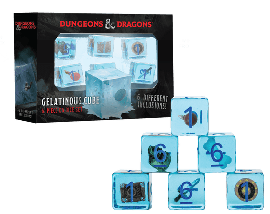 Gelatinous Cube - Dungeons and Dragons D6 6 Dice Set - Gootzy Gaming