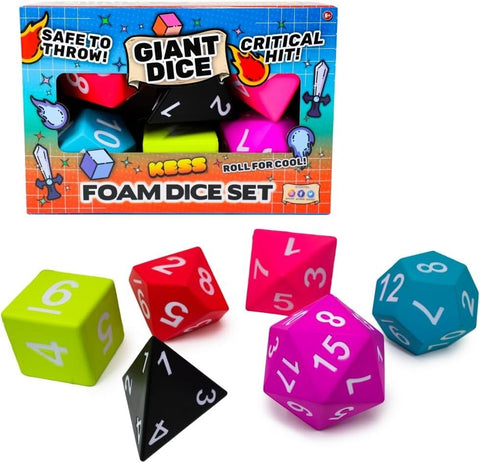 Giant Foam Dice Set (6 Ct.) - Gootzy Gaming