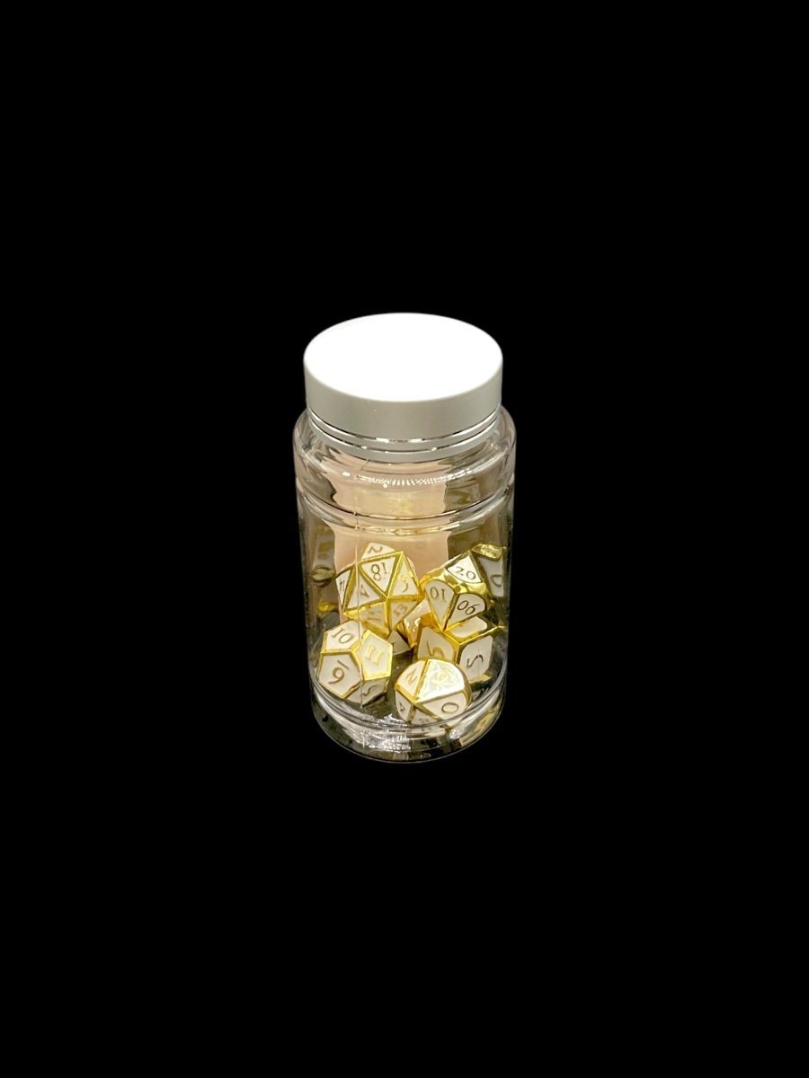 Gilded Teacup - Metal 7 Dice Set - D&D Dice - Gootzy Gaming