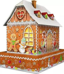 Gingerbread House 216 Piece 3D Puzzle - Night Edition - Gootzy Gaming