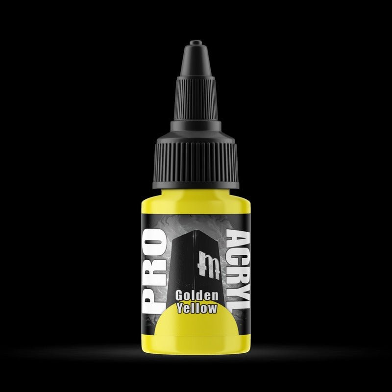 Golden Yellow - Premium Matte Acrylic Miniatures Paint - Monument Hobbies - 22 mL Dropper Bottle - Gootzy Gaming
