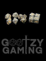 Gorgon Swirl - Plastic Expanded 11 Dice Set - D&D Dice - Gootzy Gaming