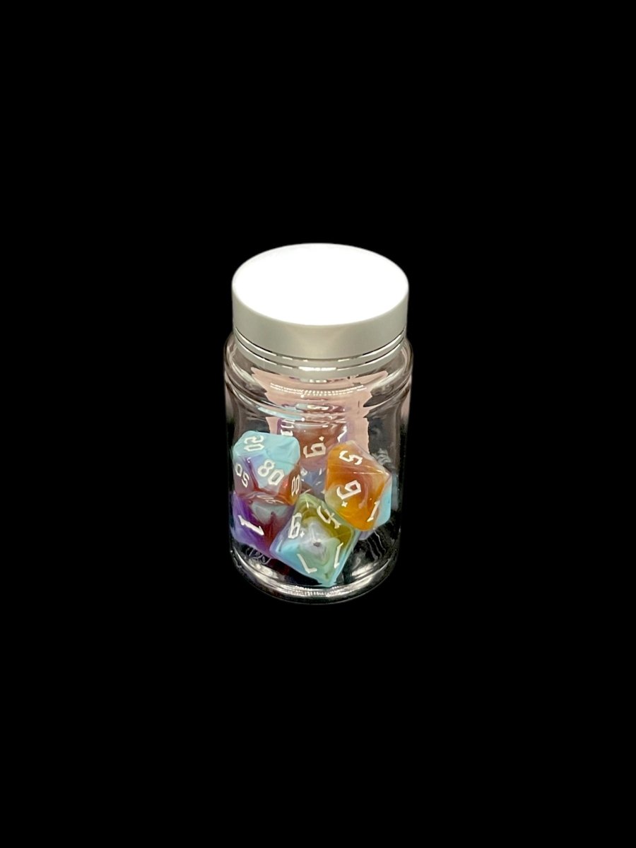 Gothic Swirl Duality - Plastic Standard 7 Dice Set - D&D Dice - Gootzy Gaming