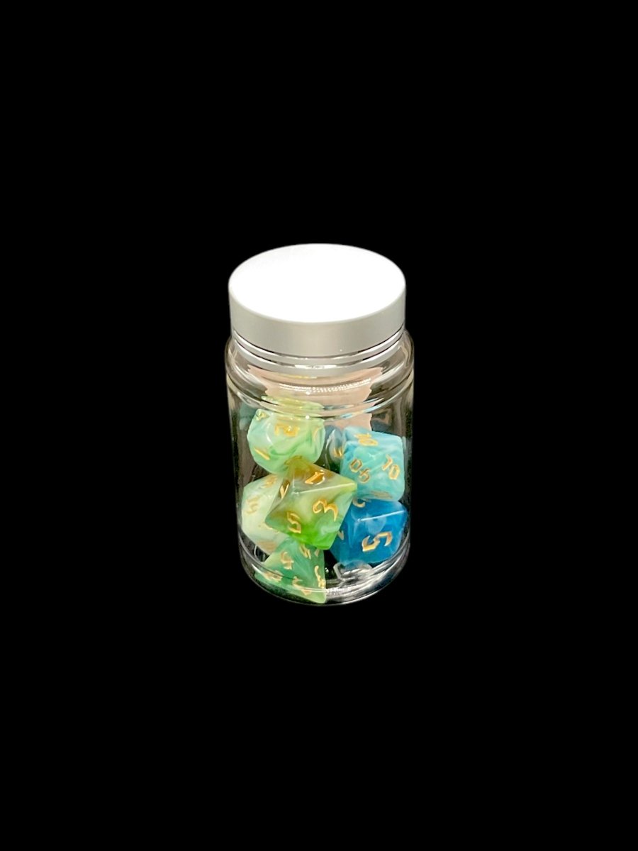 Gothic Swirl Mix - Plastic Standard 7 Dice Set - D&D Dice - Gootzy Gaming