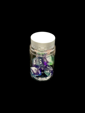 Gothic Swirl Poison - Plastic Standard 7 Dice Set - D&D Dice - Gootzy Gaming