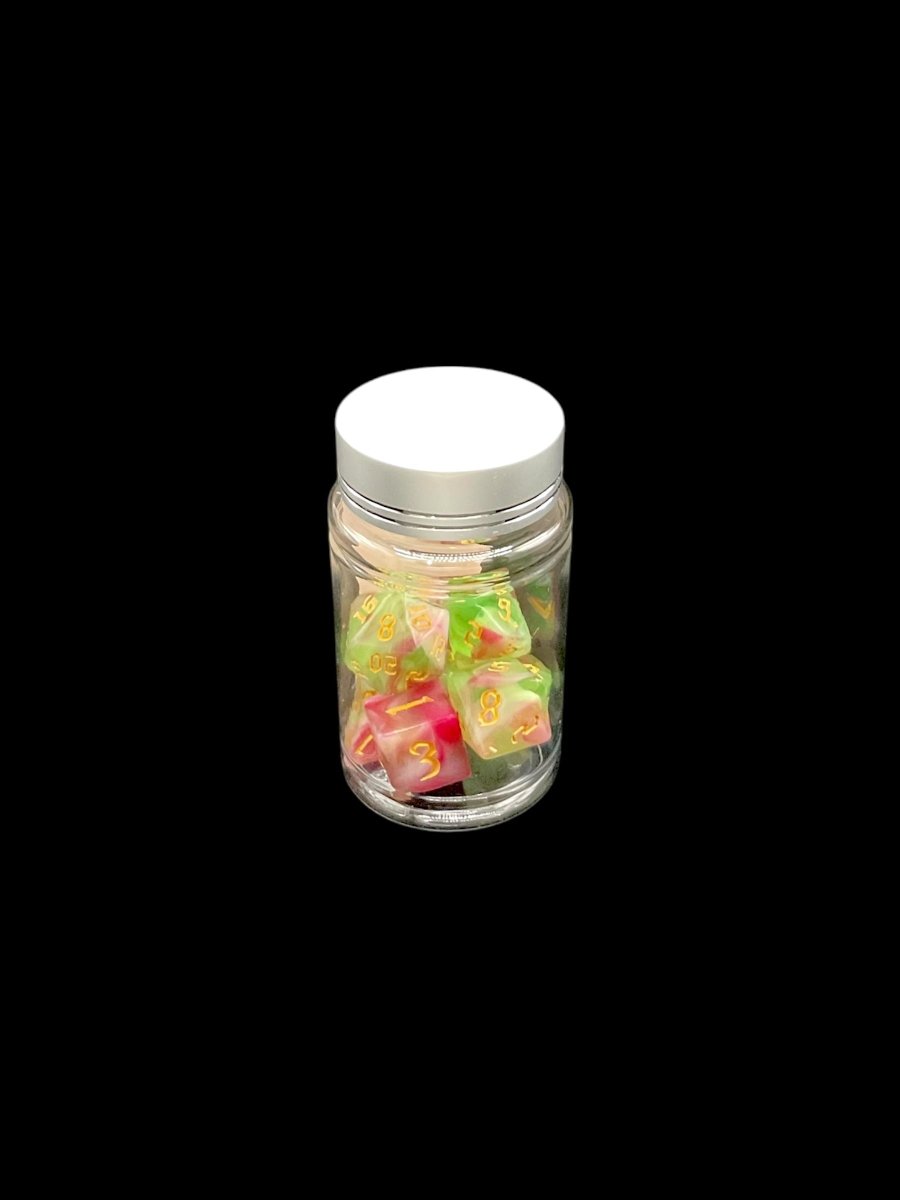 Gothic Swirl Rose - Plastic Standard 7 Dice Set - D&D Dice - Gootzy Gaming