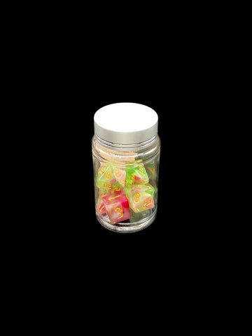 Gothic Swirl Rose - Plastic Standard 7 Dice Set - D&D Dice - Gootzy Gaming