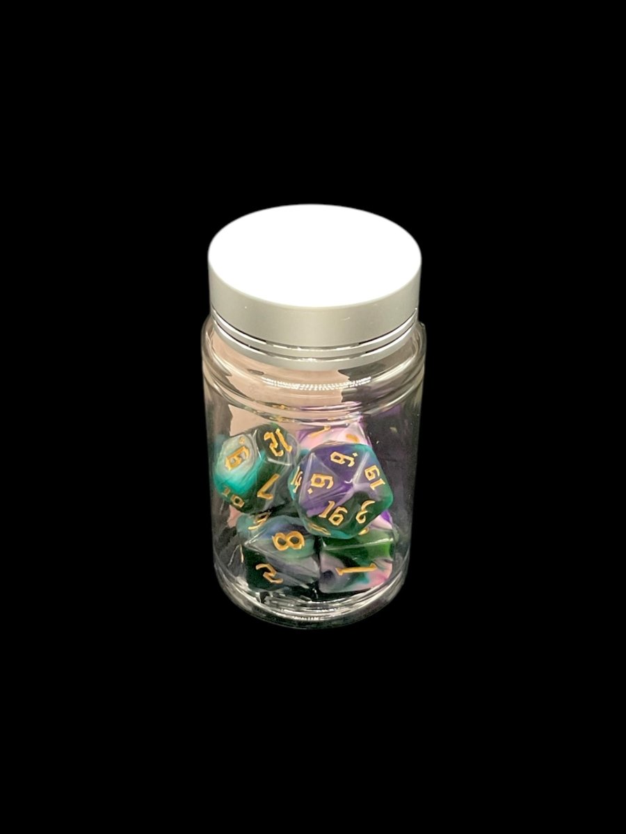 Gothic Swirl Stormcloud - Plastic Standard 7 Dice Set - D&D Dice - Gootzy Gaming