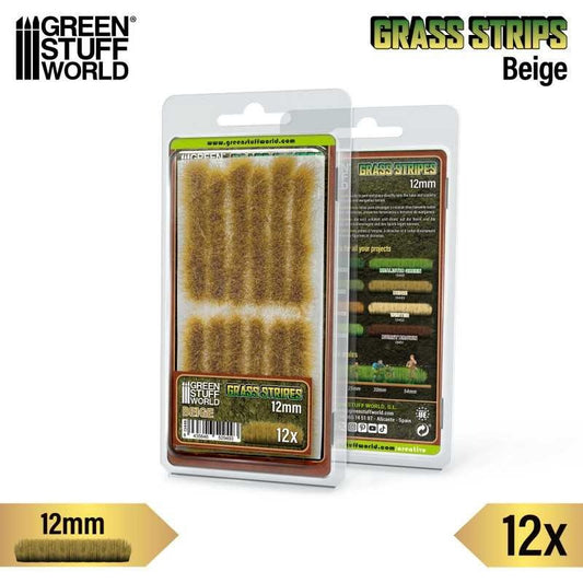 Grass Stripes - Beige 12mm - Green Stuff World - 12x Self Adhesives - Gootzy Gaming
